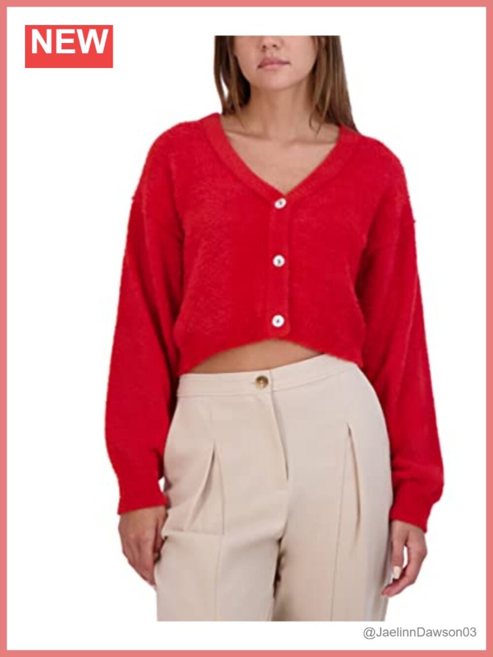 Relaxed Long Sleeve V Neck Button Down Cardigan Sweater